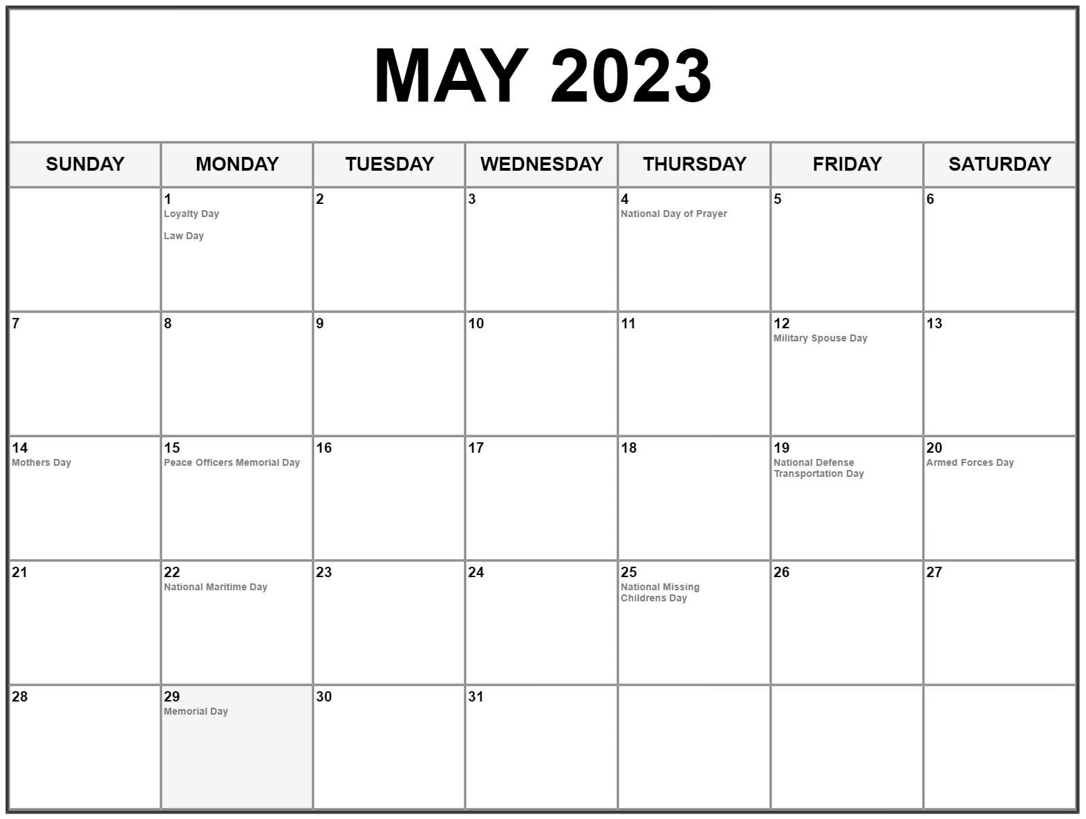 May 2023 Calendar with Spain Holidays