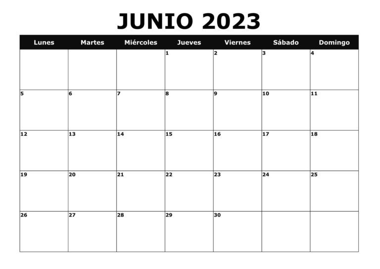 Calendarios Junio 2023 Para Imprimir Gratis 