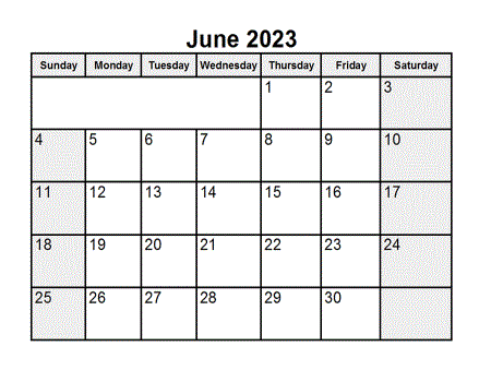 Cute June 2023 Floral Calendar Printable Free