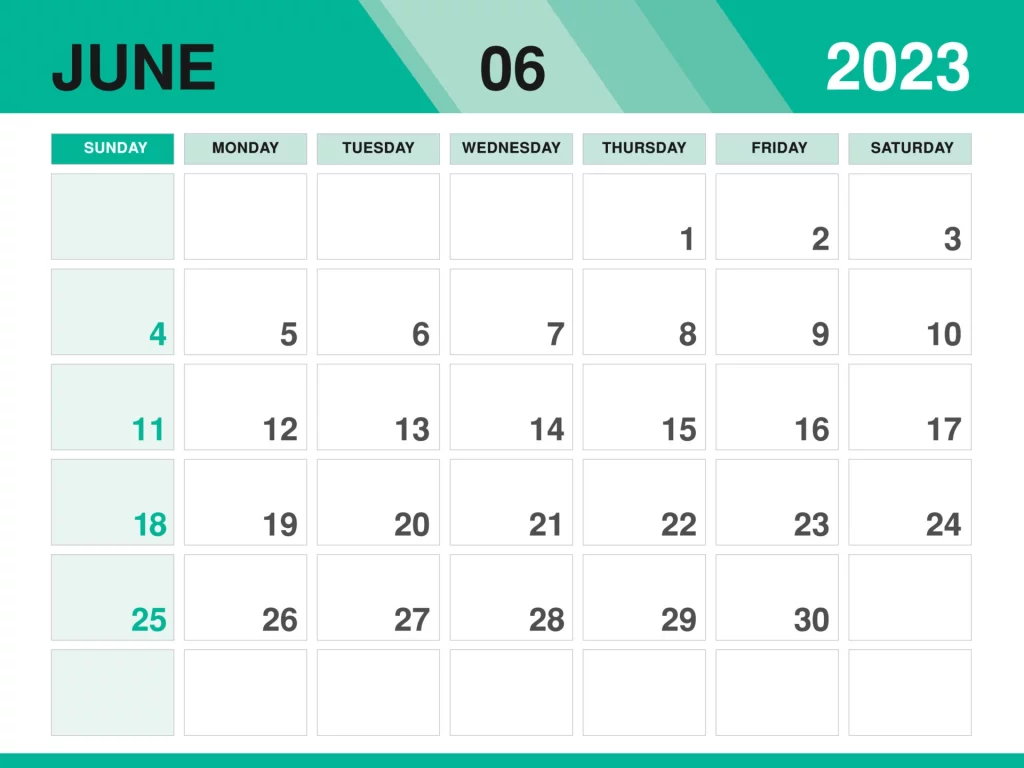 Cute June 2023 Floral Calendar Printable Free