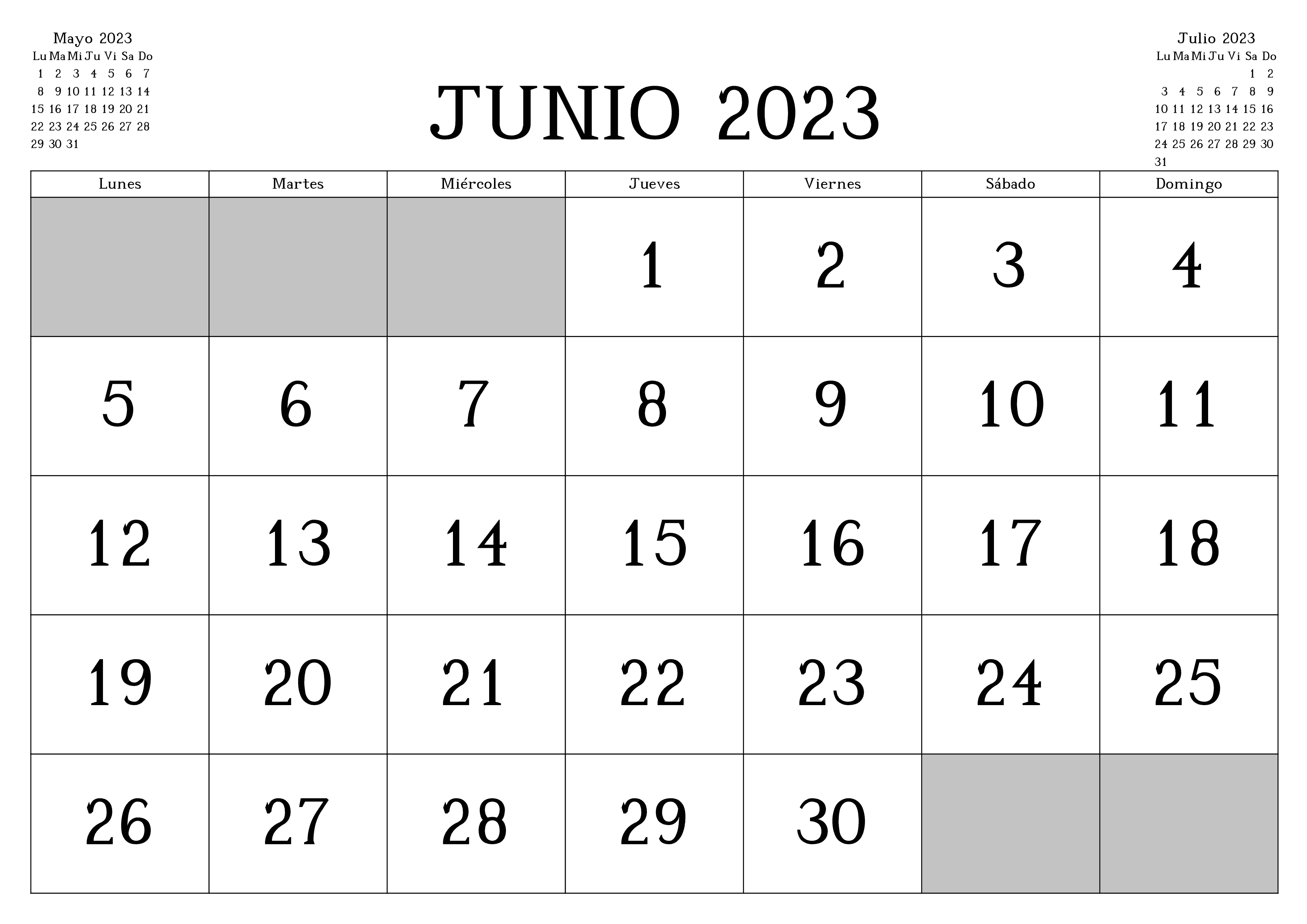 Calendarios Junio 2023 Para Imprimir Gratis 7955