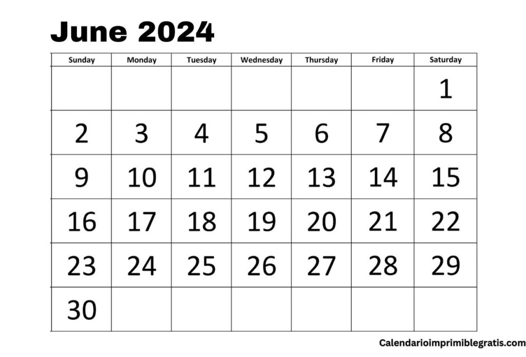 2024 June Calendar Word Templates