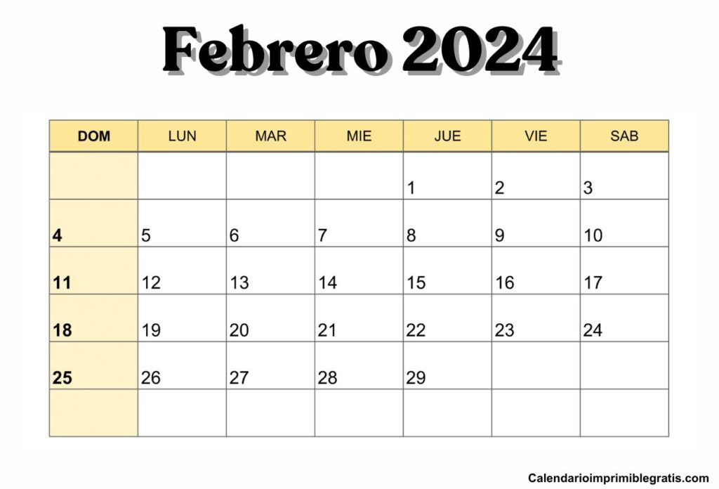 Calendario Festivo De Febrero De 2024
