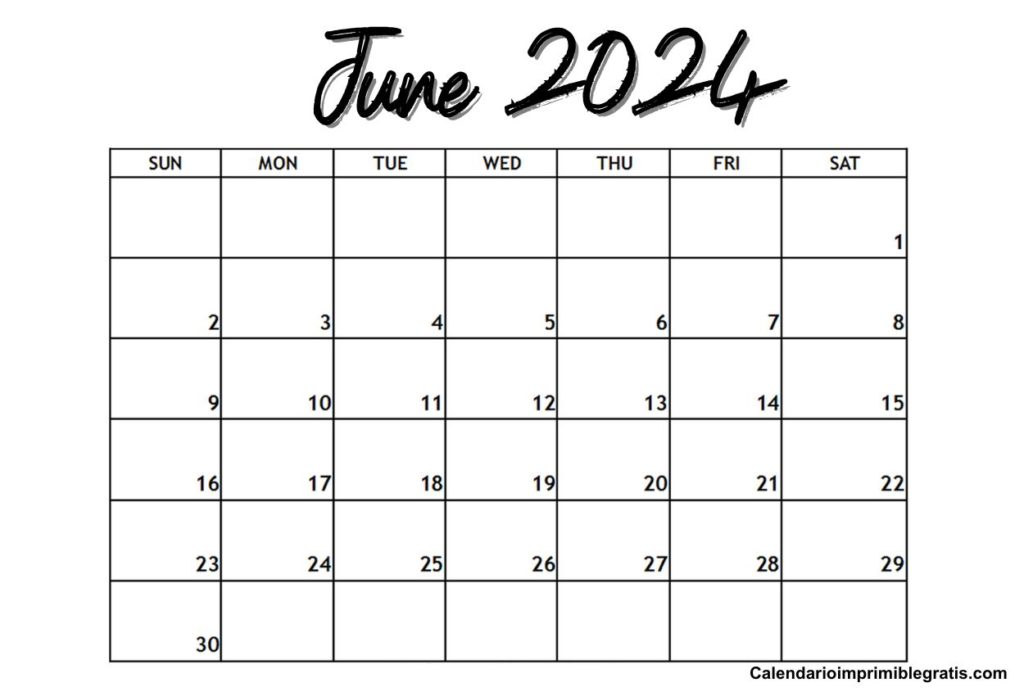 Editable June 2024 Calendar Printable Templates