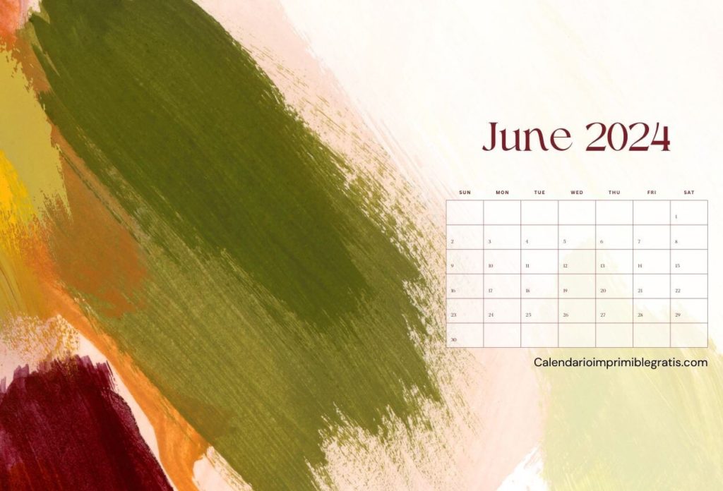 June 2024 Calendar Free HD Wallpapers For Desktop
