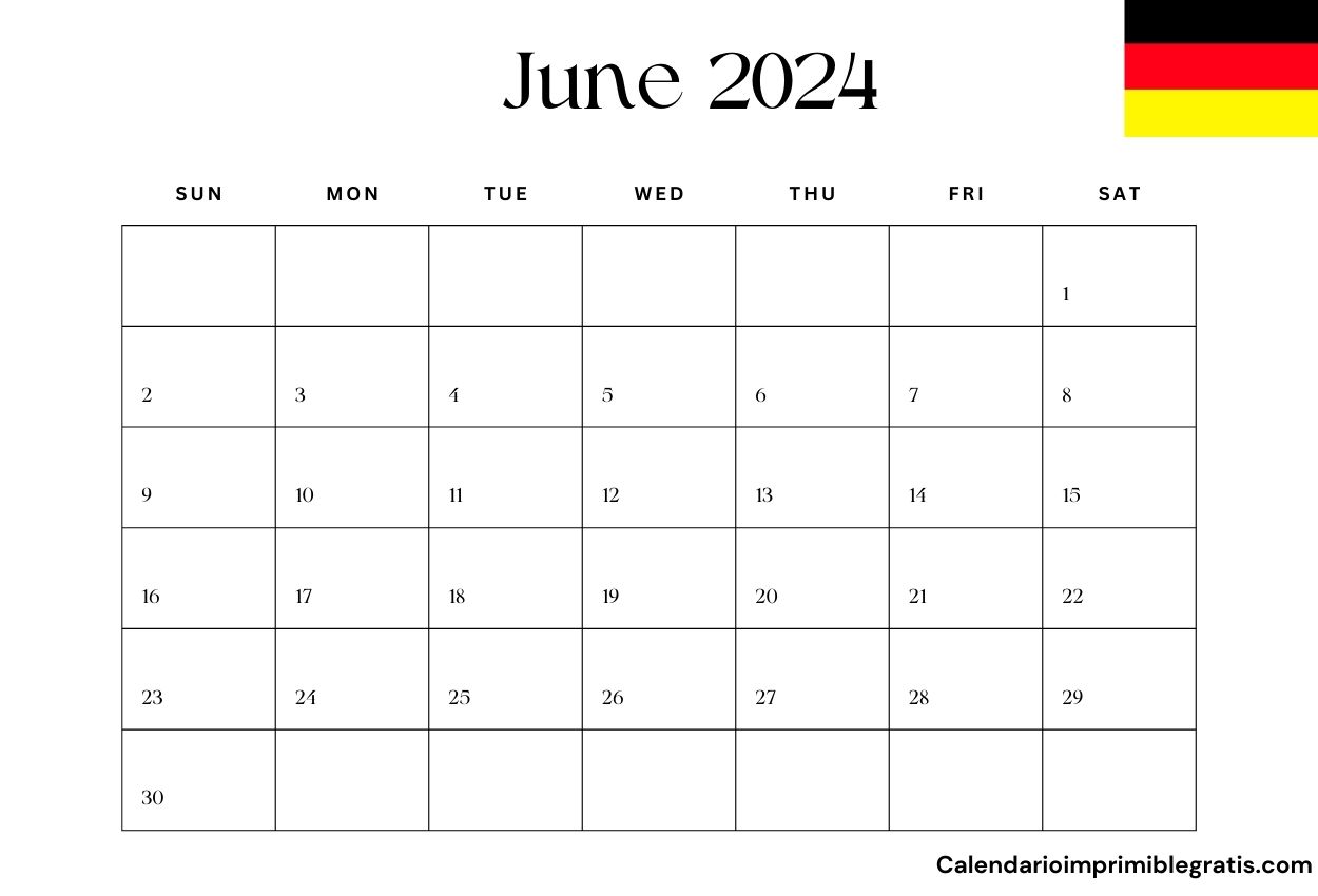 June 2024 Germany Holiday Calendar