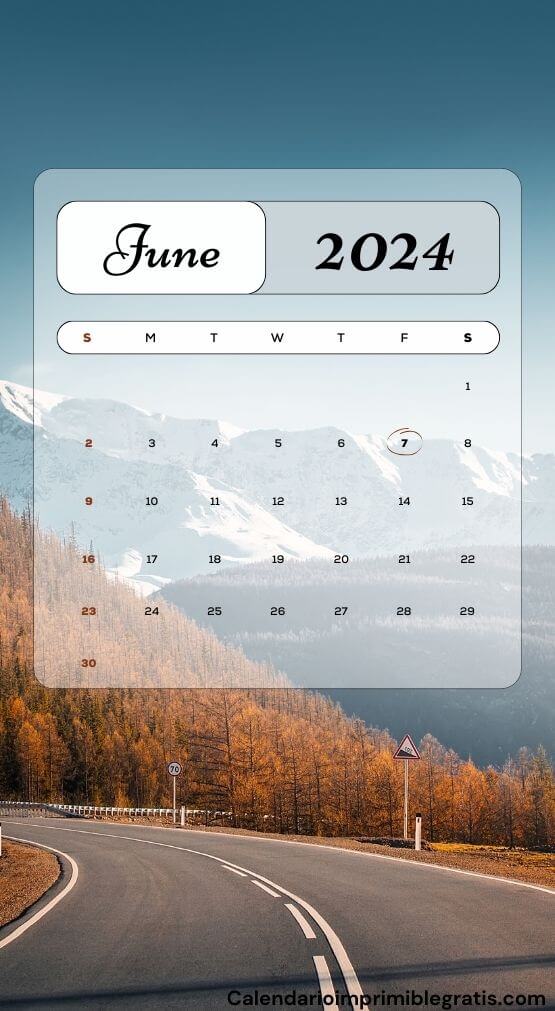 June 2024 Wallpaper Calendar iPhone