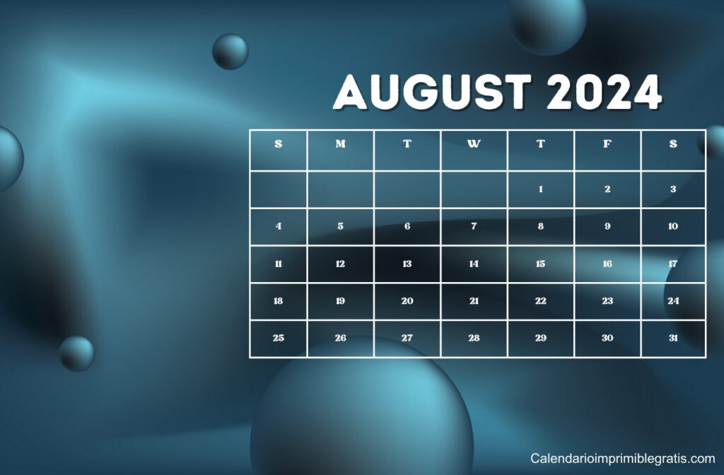 August 2024 Wallpaper Calendar For Desktop