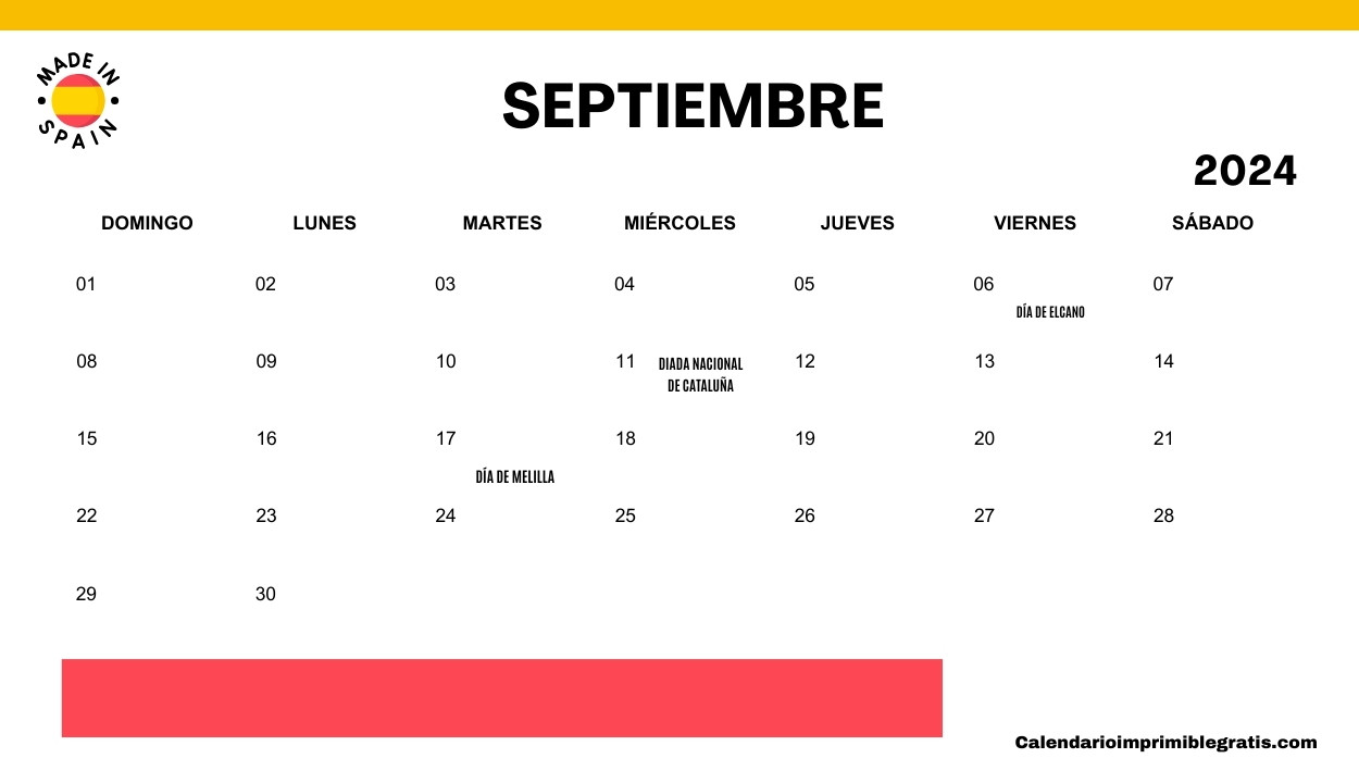 Calendario España Septiembre 2024 Con Festivos