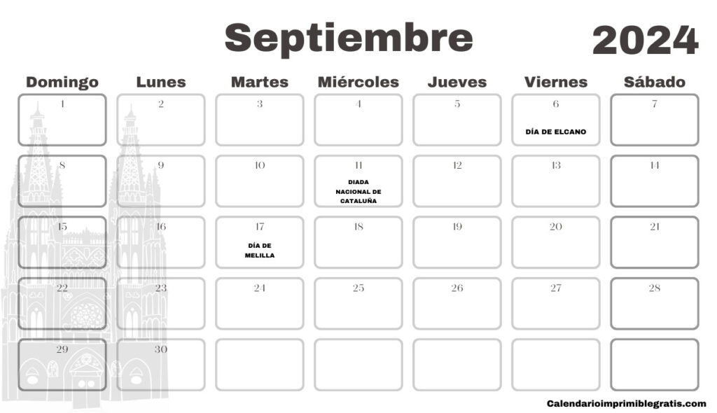 Calendario Festivos España Septiembre 2024