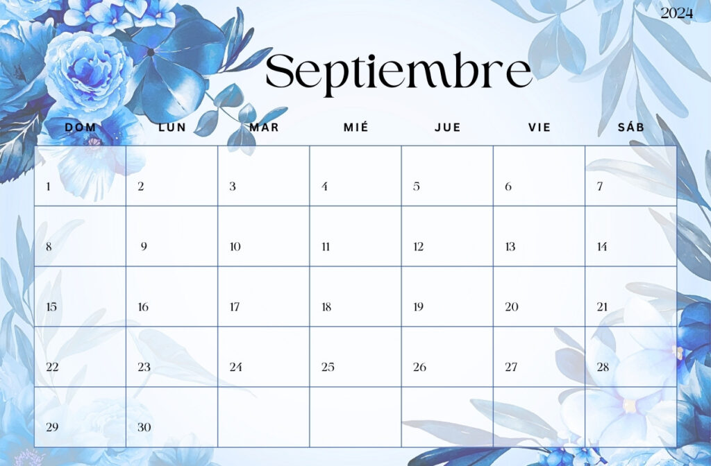 Fondo de pantalla del Calendario Septiembre 2024