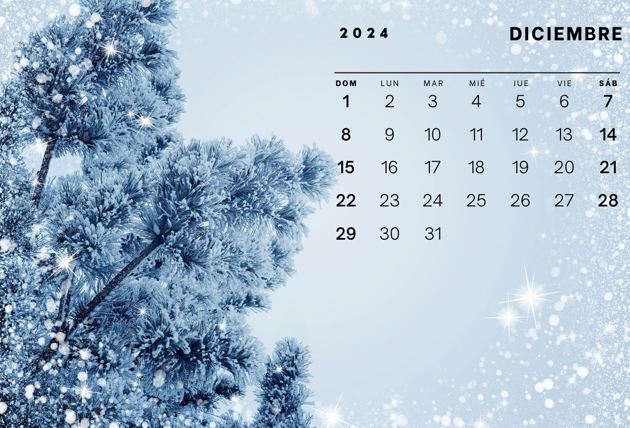 Calendario Floral Diciembre 2024 Free