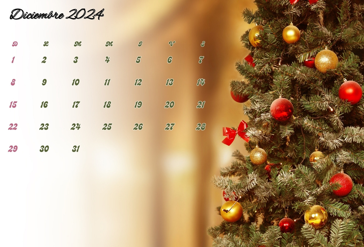 Calendario Floral Diciembre 2024