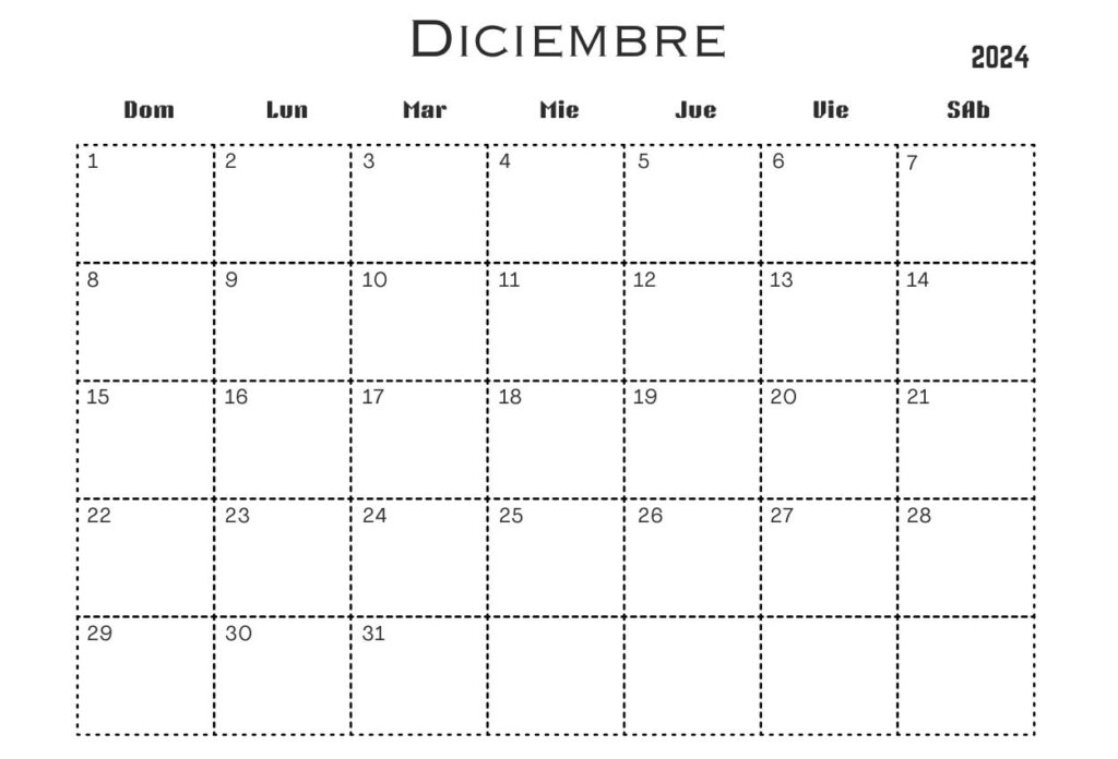 Calendario Paisajístico Diciembre 2024