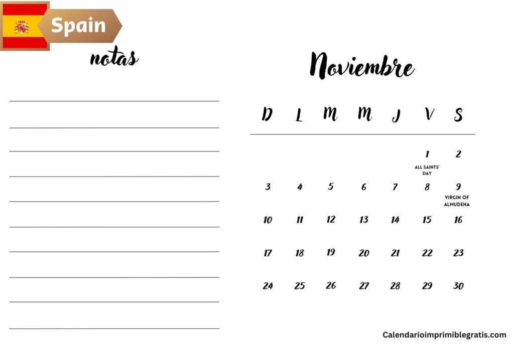 Calendario de Festivales España Noviembre 2024