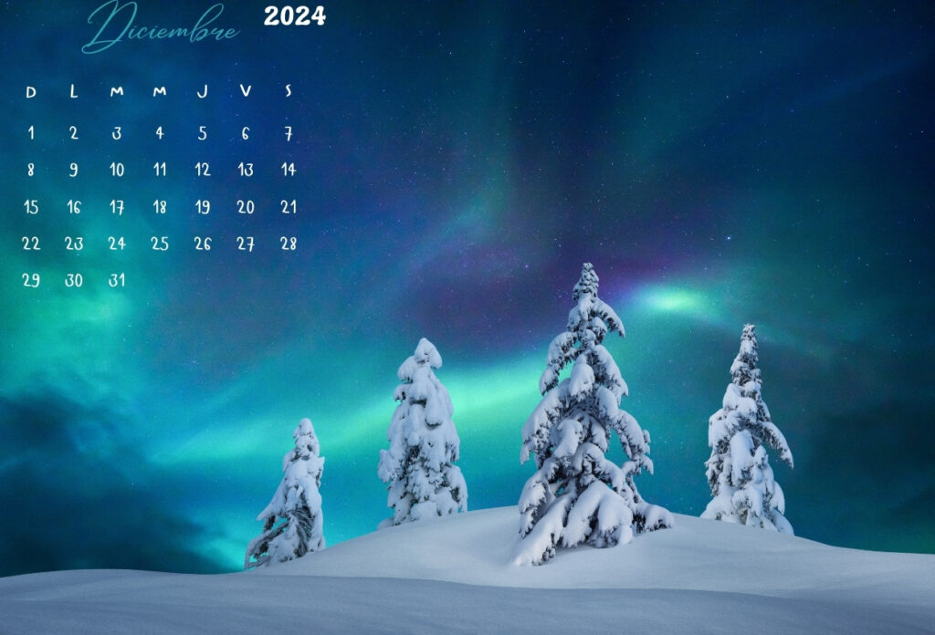 Lindo Calendario PNG Diciembre 2024
