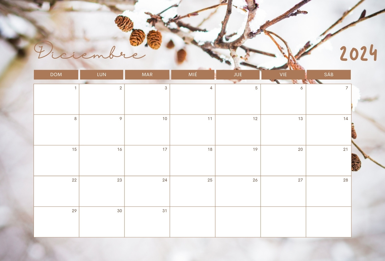 Lindo Calendario Para Diciembre De 2024
